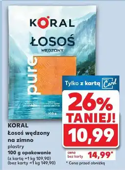 Kaufland Łosoś wędzony na zimno plastry Koral oferta