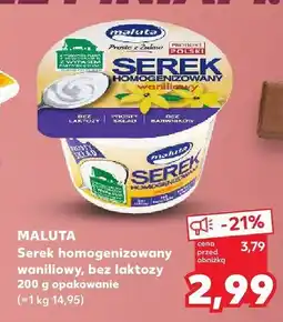 Kaufland Serek homogenizowany waniliowy bez laktozy Maluta oferta
