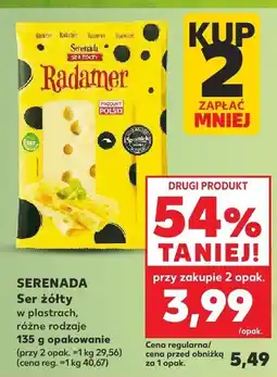 Kaufland Ser żółty w plastrach Serenada oferta