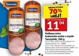 Twój Market Kiełbasa extra krakowska sucha z szynki Tarczyński oferta