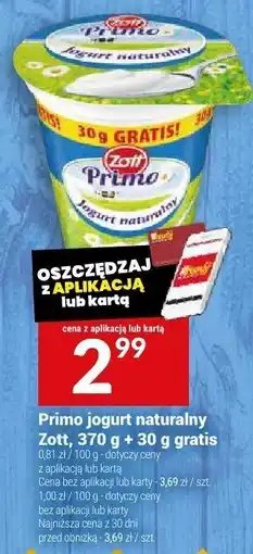 Twój Market Jogurt naturalny Primo Zott oferta