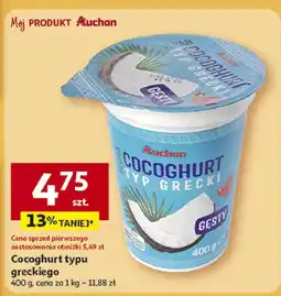 Auchan Wegański cocoghurt typu greckiego Auchan oferta