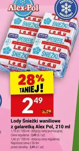 Twój Market Lody Śnieżki waniliowe z galaretką Alex Pol oferta