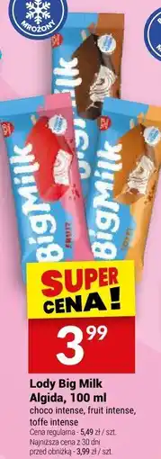 Twój Market Lody Big Milk Algida choco intense, fruit intense oferta