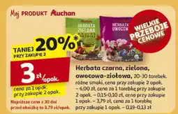 Auchan Herbata czarna / zielona / owocowo-ziołowa Auchan oferta