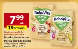 Auchan Kaszka bezmleczna Porcja Zbóż Bobovita oferta