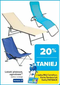 Carrefour Leżaki plażowe, ogrodowe oferta