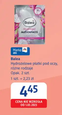 dm drogerie markt Balea Hydrożelowe płatki pod oczy oferta