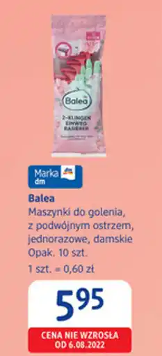 dm drogerie markt Balea Maszynki do golenia, z podwójnym ostrzem, jednorazowe, damskie oferta