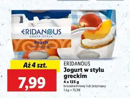 Lidl Jogurt grecki z brzoskwiniami Eridanous oferta