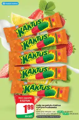 Dino Lody na patyku Kaktus cytryna truskawka oferta