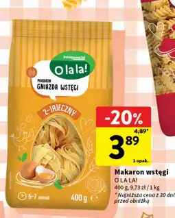 Intermarche Makaron gniazda wstęgi 2-jajeczny O La La! oferta
