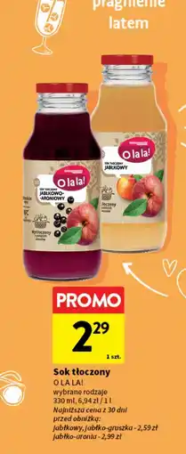 Intermarche Sok jabłkowo-gruszkowy O La La! oferta