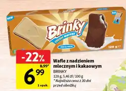 Intermarche Wafle z nadzieniem mlecznym i kakaowym Brinky oferta