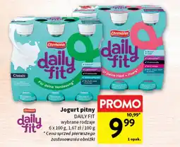 Intermarche Napój jogurtowy truskawkowy Ehrmann Daily Fit oferta