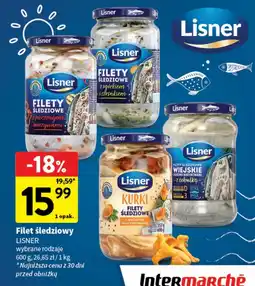 Intermarche Wiejskie filety śledziowe w oleju z cebulką Lisner oferta