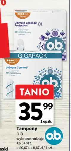 Intermarche Tampony super O.b. Extra Protect oferta