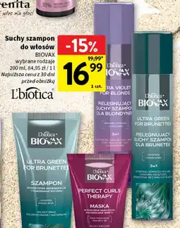 Intermarche Szampon suchy ultra green Biovax oferta