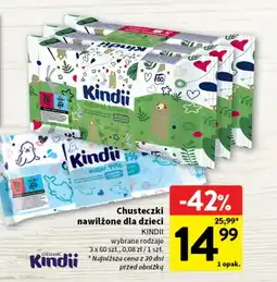Intermarche Chusteczki wilgotne pure Cleanic Kindii oferta