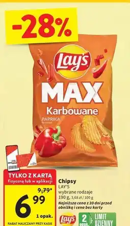 Intermarche Chipsy paprykowe Lay's Max Karbowane oferta
