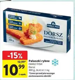 Intermarche Paluszki rybne z fileta dorsza Family Fish oferta