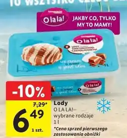 Intermarche Lody śmietankowo-czekoladowe O La La! oferta