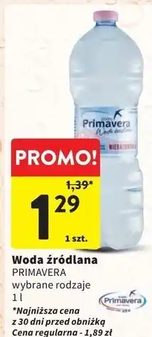 Intermarche Woda niegazowana Primavera oferta