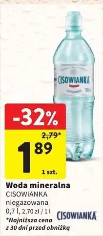 Intermarche Woda niegazowana sport-cup Cisowianka oferta