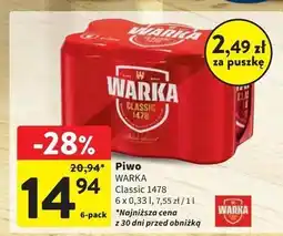 Intermarche Piwo Warka oferta