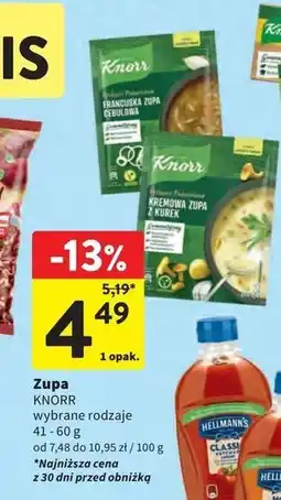 Intermarche Kremowa zupa z kurek Knorr Rozkosze Podniebienia oferta