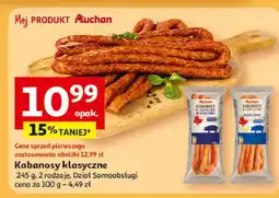 Auchan Kabanosy drobiowo-wieprzowe Auchan Różnorodne (Logo Czerwone) oferta