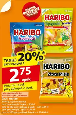 Auchan Żelki Haribo Złote Misie Z Sokiem oferta