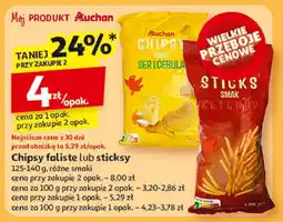Auchan Chipsy ser z cebulką Auchan oferta