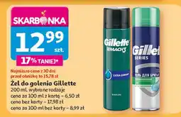 Auchan Żel do golenia sensitive Gillette Series oferta