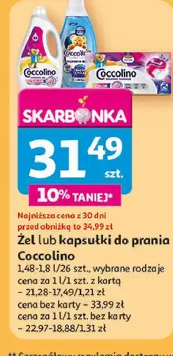 Auchan Kapsułki do prania 3w1 color Coccolino oferta