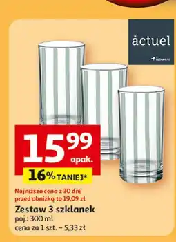 Auchan Zestaw szklanek 300 ml Actuel oferta