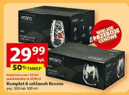 Auchan Komplet 6 szklanek 500 ml Krosno S.a oferta