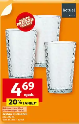Auchan Szklanki 220 ml Actuel oferta