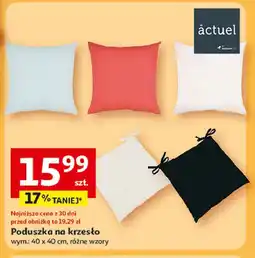 Auchan Poduszka na krzesło 40 x cm Actuel oferta