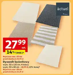 Auchan Dywanik łazienkowy 50 x 80 cm Actuel oferta