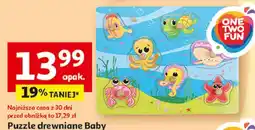 Auchan Puzzle drewniane baby One Two Fun oferta