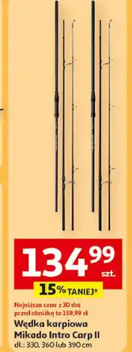 Auchan Wędka karpiowa intro ii carp 3.9 m 3lbs Mikado (Wędkarstwo) oferta