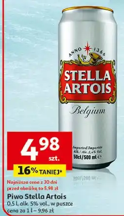 Auchan Piwo Stella Artois oferta