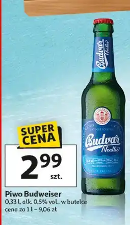 Auchan Piwo bezalkoholowe Budweiser Budvar oferta