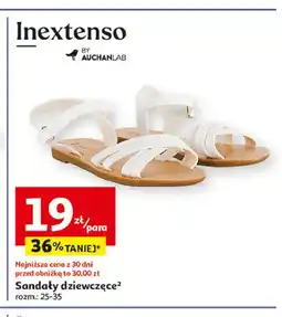 Auchan Sandały dziewczęce rozm. 25-35 Inextenso By Auchan oferta