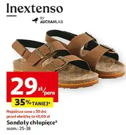 Auchan Sandały chłopięce 25-38 Inextenso By Auchan oferta