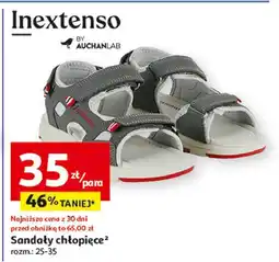 Auchan Sandały chłopięce 25-35 Inextenso By Auchan oferta