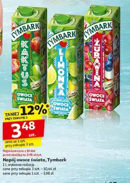 Auchan Napój żurawina Tymbark Owoce Świata oferta