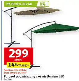 Auchan Parasol podwieszany z oświetleniem led 300 cm oferta