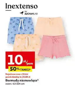 Auchan Bermudy niemowlęce 62-104 Inextenso By Auchan oferta